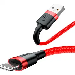 Кабель Baseus Cafule Cable USB to Lightning 2.4A 1m CALKLF-B09 Red - мініатюра 3