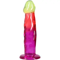 Дилдо Doc Johnson Crystal Jellies 7.5 Inch Rainbow, 19.1 см