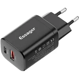 Зарядний пристрій Essager 1xUSB + 1xUSB-C PD 30 Вт чорний (ECTPQS-ZTB01) - мініатюра 9