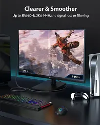 Кабелі 8K HDMI 2.1 (2 Упаковки) для Playstation 5 / PS5 Xbox Series X-48GBPS HBR3 High Speed - мініатюра 3