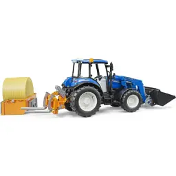 Масштабна модель автомобіля Bruder трактор New Holland T5.121 з переднім навантажувачем та аксесуарами (02187) - мініатюра 5