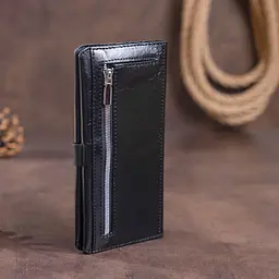 Чоловічий шкіряний гаманець SHVIGEL 19,5х9,5х1 см acs0016056 - мініатюра 8