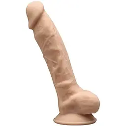 Фалоімітатор Silexd Premium Silicone Dildo Model 1 Size 7 18.8 см бежевий