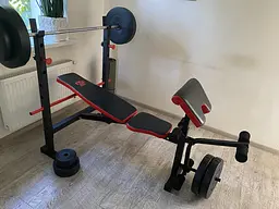 Лавка для жиму RN-Sport ReadMeBlack Штанга 83 кг гриф W гантелі - мініатюра 11
