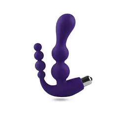 Анальна пробка Toyz4lovers Double Pleaser, 15.5 см (фіолетовий)
