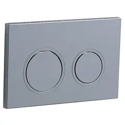 Панель змиву Koer KT-0605-01 220x140x12mm пластикова, кнопка кругла KR5317, Хром