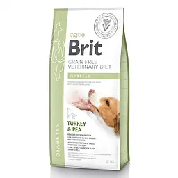 Дієтичний сухий корм Brit GF VetDiet Dog Diabetes для собак, при цукровому діабеті з індичкою та горохом 12 кг (арт.170942/528097)