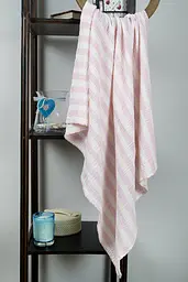 Плед-накидка Barine - Stripe Muslin pembe розовый 77*82