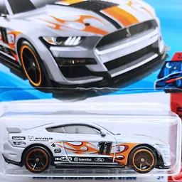 Базова машинка Hot Wheels Nightspeed 2020 Ford Mustang Shelby GT500 срібляста (5785) JJH87-N521 - мініатюра 2