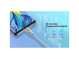 Кабель UGREEN US288 USB-A to Type-C QC3.0 18W 3m White (60409) - мініатюра 5