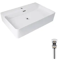 Раковина підвісна Qtap Nando LT 610х420х140 White з донним клапаном QT12112173WN47326 - мініатюра 3