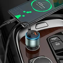 Автомобільний зарядний пристрій HOCO NZ9 Galloper 95W three-port(2C1A) car charger Black (6931474795113) - мініатюра 9