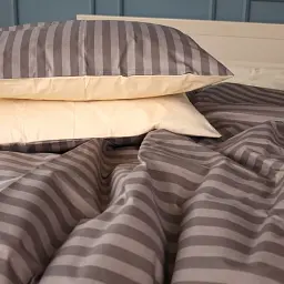 Комплект постільної білизни MirSon Ranforce Elite Elegant Stripes 110х140 см бежевий/шоколадний (2200011018621) - мініатюра 5