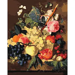 Картина за номерами "Кошик із фруктами" ©Jan van Huysum Ideyka KHO5663 40х50 см