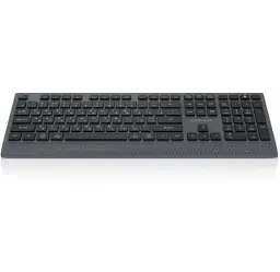 Клавіатура бездротова REAL-EL RK-715W, Black/Grey, EN/UA, Bluetooth/2.4GHz/USB, мембранні клавіші (109 шт), радіус дії до 10 м, кабель 1.5 м (EL123100051) - мініатюра 6