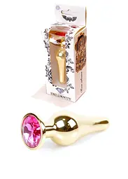 Анальна пробка Jawellery Gold BUTT PLUG Pink Boss Series 64-00062 98247