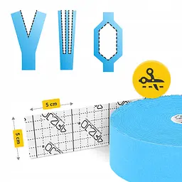 Стрічка кінезіологічна (кінезіо тейп) 4FIZJO 5 см x 31 м Sky Blue (P-5905973405546) - мініатюра 3