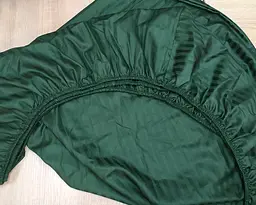 Простирадло на резинці LARA сатин-страйп LUX green d13183 180х200х25 - мініатюра 4