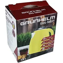 Електрочайник дисковий скляний Grunhelm EKS-1865Y 1.8 л 1500 Вт - мініатюра 8