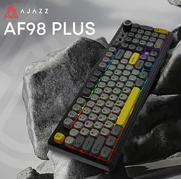 Клавіатура ігрова бездротова Ajazz AF-BGY-98 Plus Black-Gray-Yellow 2.4G/Bluetooth/USB - мініатюра 5