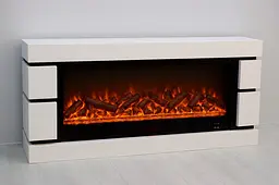 Електричний камін Logos Long 158 1500Вт Bluetooth звук потріскування дров White (10080142) - мініатюра 4