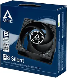 Вентилятор Arctic P8 Silent Black 80ММ (ACFAN00152) (ACFAN00152A) - мініатюра 4
