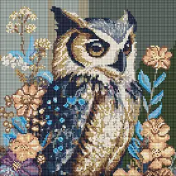 Алмазна мозаїка "Мудра сова" art_selena_ua Ideyka AMO20056, 40х40 см