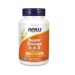 Супер Омега 3-6-9 1200 мг у м'яких капсулах №90 Now Foods Super Omega 3-6-9