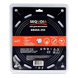 Ніж для мотокоси SEQUOIA 40 зубів, 255 мм, 25.4 мм, товщина 1.3 мм (GB40A-255) - мініатюра 4