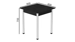 Стіл кухонний Ferrum-decor Агата 75x80x80 Білий ДСП Сосна Кембра 16мм (FRD-105676) - мініатюра 3