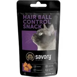 Хрумкі ласощі Savory Snack Подушечки для заохочення котів, контроль шерстяних кульок 60 г