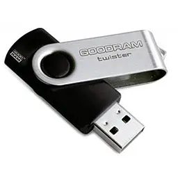 USB флеш накопичувач Goodram 8GB Twister Black USB 2.0 (UTS2-0080K0R11) - мініатюра 2