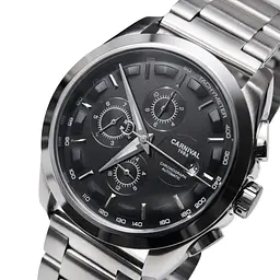 Наручний годинник чоловічий Carnival Genius Prime Silver 2 ремінці Сріблястий (3599) - мініатюра 2