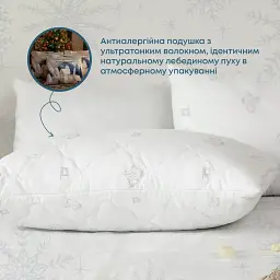 Подушка ПРИРОДА MEMBRANA PRINT HARMONY SOFT 70x70 см (1100 г) (чохол стьобаний) (зип-пакет) (3-04876_00000) - мініатюра 2