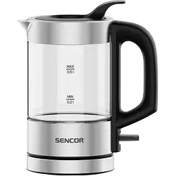 Електрочайник SencorStrix в комплекті 2 склянки та 2 ложки 0.5 л (SWK160SS)