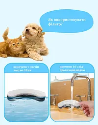 Фонтан для кота NPET WF100 1,6 л з фільтром, Білий - мініатюра 5