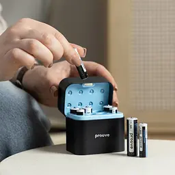 Зарядний Пристрій з Акумуляторними Батарейками Proove Compact Station 8pcs (4xAAA + 4xAA) black - мініатюра 4
