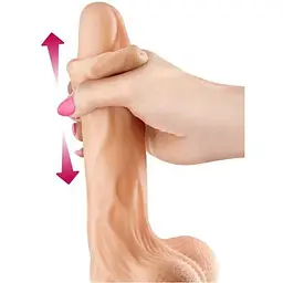 Фалоімітатор із рухомою крайньою плоттю Real Body - Real JO - мініатюра 2