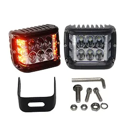 Додаткова LED фара 18W (3W x 6) 10-30V 90x76x80 mm ближній стробоскоп 1 шт. (W 0260-RB)