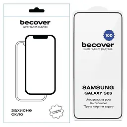 Скло захисне BeCover 10D Samsung Galaxy S26 SM-S942 Black (714766)