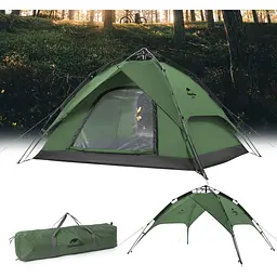 Намет Naturehike NH21ZP008 чотиримісний автоматичний темно-зелений - мініатюра 3