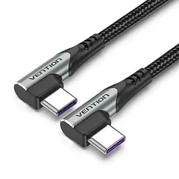 Кабель Vention TANHH USB-C - USB-C кутовий 90° PD 100 Вт 2 м сірий (TANHH)