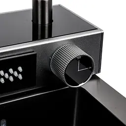 Кухонна мийка зі змішувачем Platinum Handmade Водоспад 75x45D PVD з нержавіючої сталі 78x45x21 см чорна - мініатюра 7