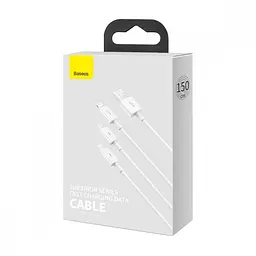 Кабель Baseus Superior Series Fast Charging 3-in-1 (Micro USB+Lightning+Type-C) 3.5A (1.5m) - мініатюра 2