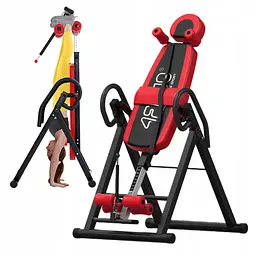 Стіл інверсійний 4FIZJO регульований 4FJ0654 Black/Red (P-5905973401944) - мініатюра 3