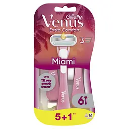 Одноразові станки для гоління (бритви) жіночі Venus Smooth Miami 6 шт. - мініатюра 2