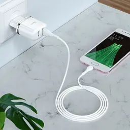Мережевий зарядний пристрій Hoco N4 Aspiring 2 USB 2.4 A micro-USB Білий - мініатюра 7