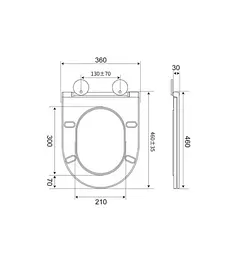 Унітаз підлоговий безбачковий Mixxus Premium Bevel-0702-T3 система змиву Tornado 3.0 (MP6715) - мініатюра 13