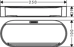 Полочка Hansgrohe WallStoris 25.0x16.9x3.9 см Matt White 27913700, Білий матовий - мініатюра 2