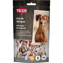 Ласощі Trixie Premio Fish Chicken Stripes для собак палички з куркою та лососем 75 г (арт.31534)